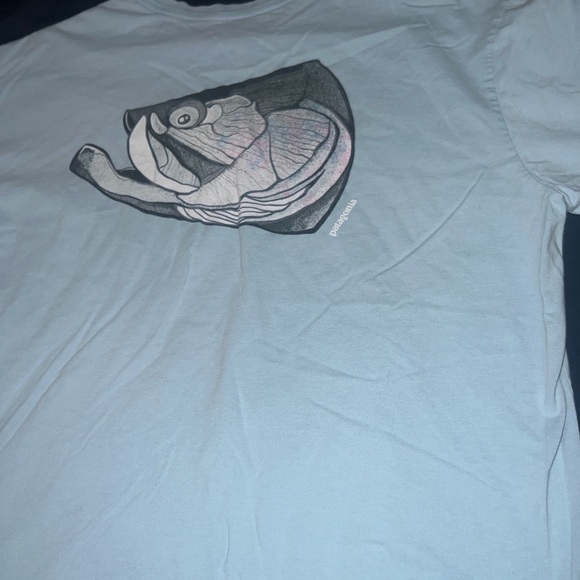 Patagonia Fish Noggins Tee light blue Large - Picture 2 of 3